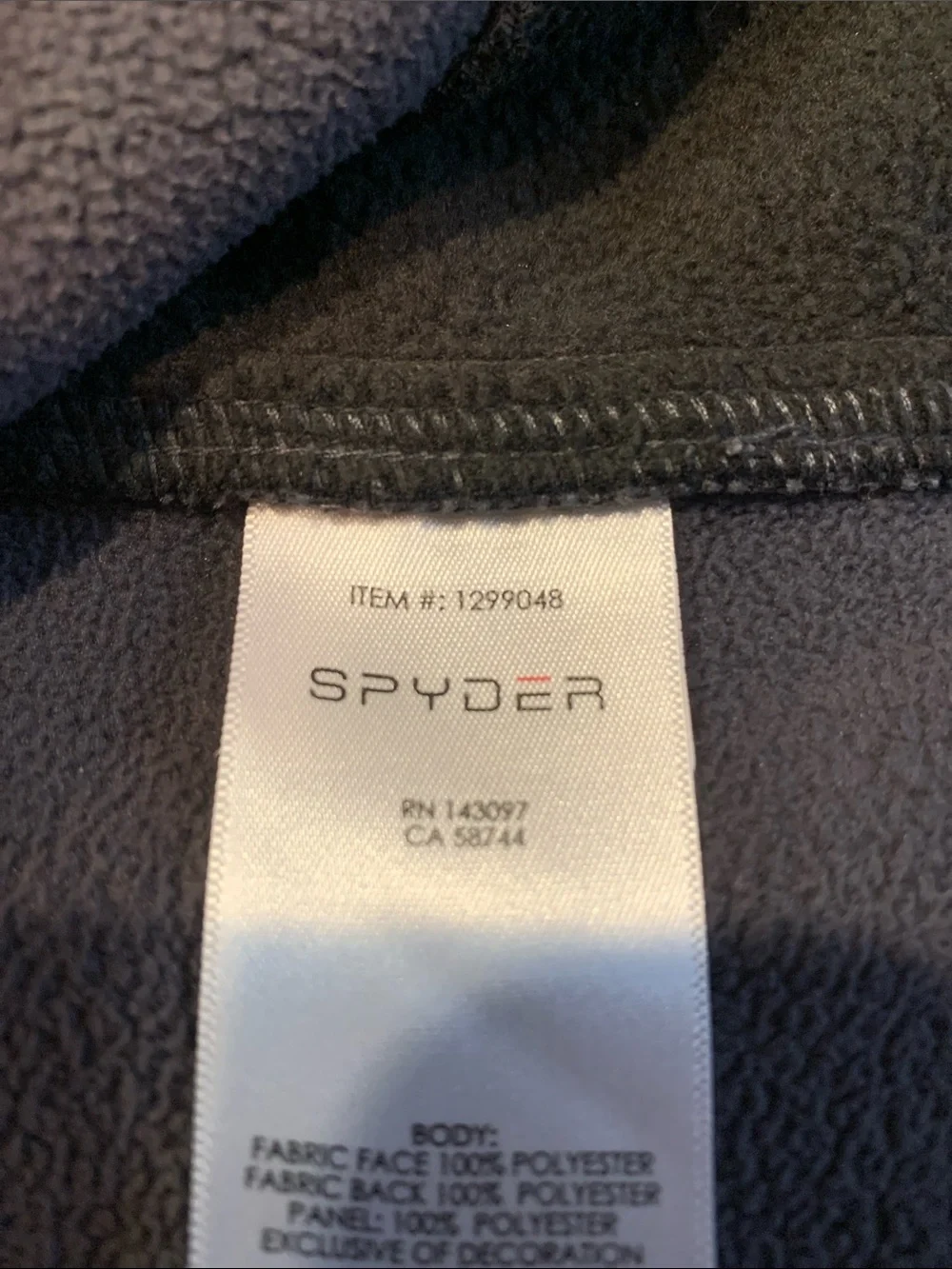 Spyder half zip
